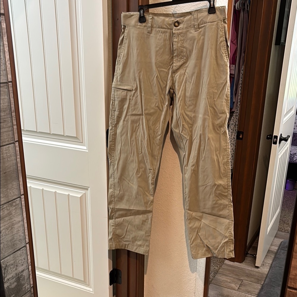 Tan Utility Cargo Pants Straight Leg